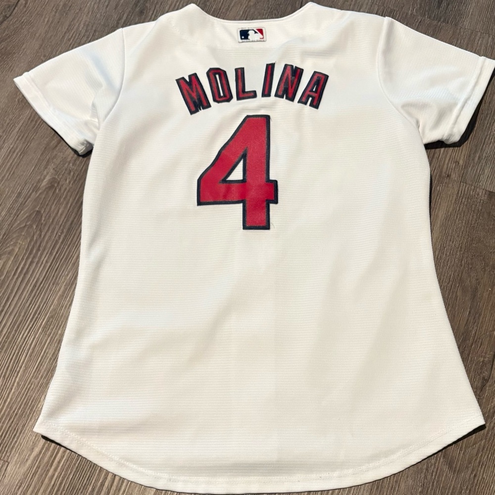 St.Louis Cardinals Majestic Molina(4)White Jersey